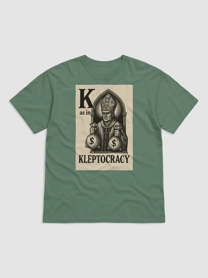 K as in kleptocracy garment-dyed heavyweight t-shirt by dark alphabet product image (1)