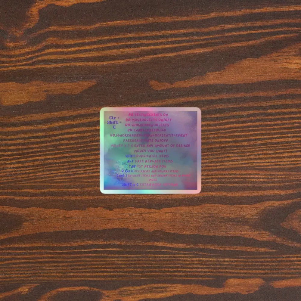 Sims Cheat Codes Holographic Sticker product image (3)