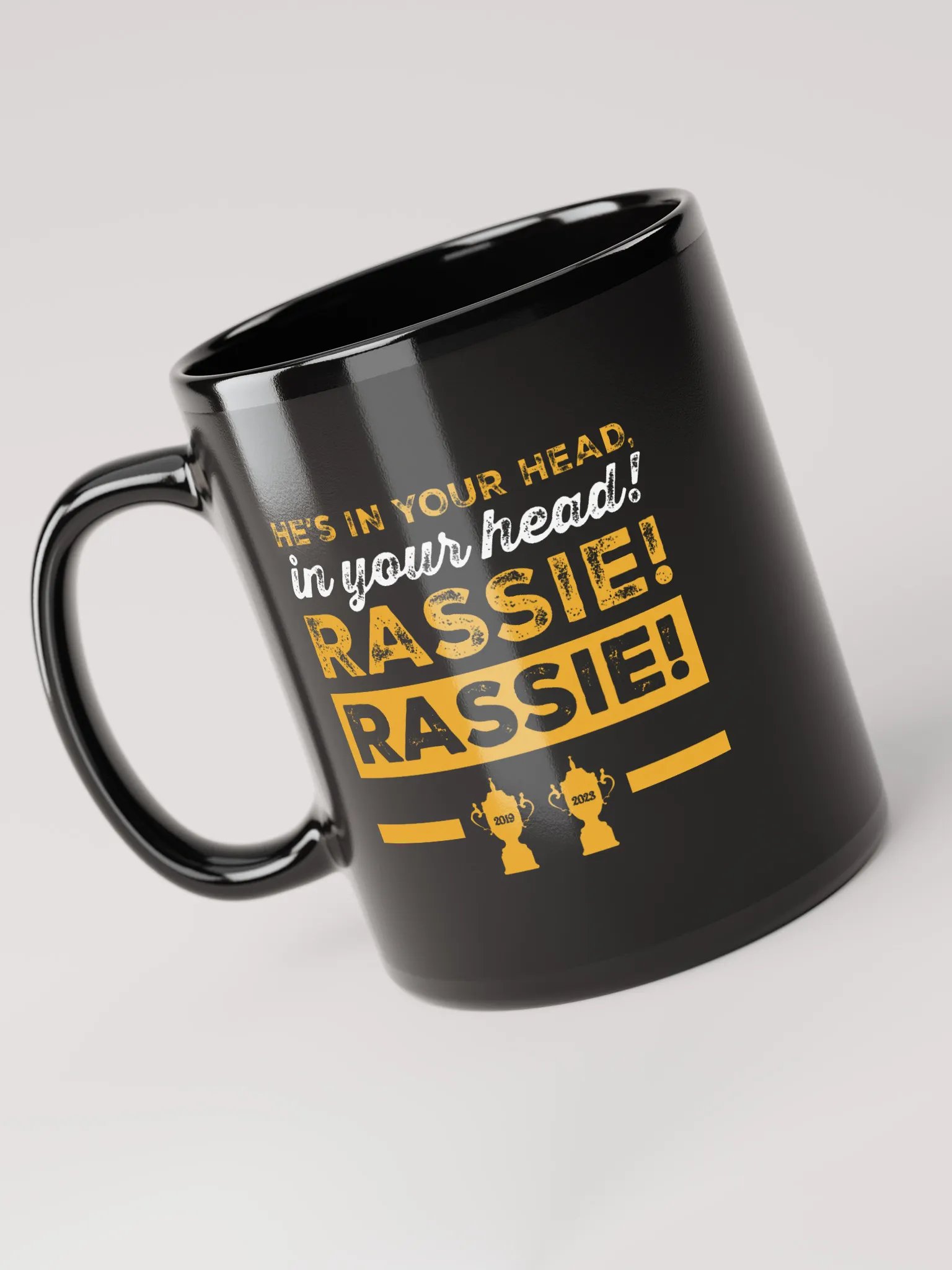 Rassie! He's in your head! Glossy Mug product image (6)