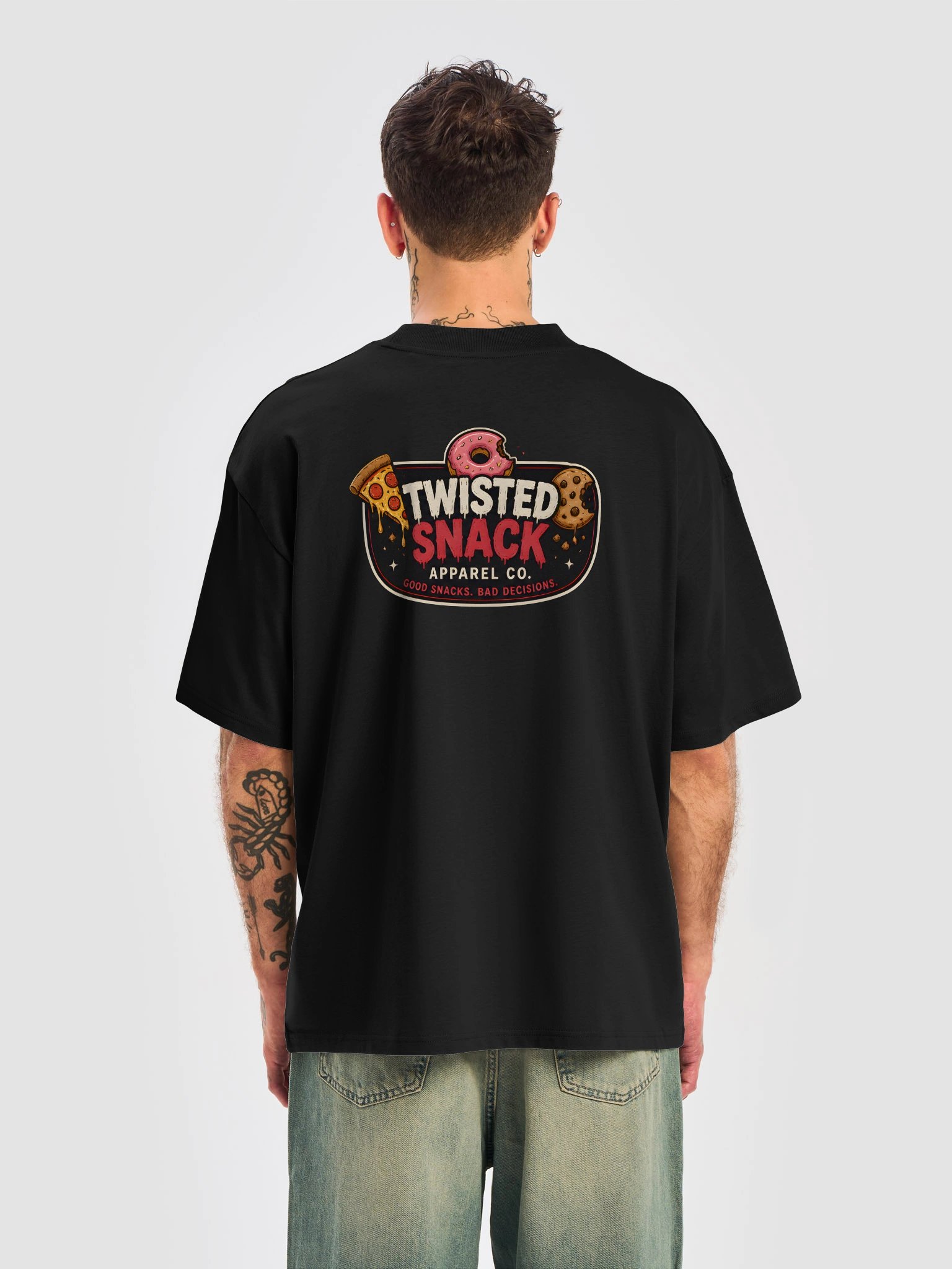 Twisted Snack Core Oversized Tee (Dark) product image (12)