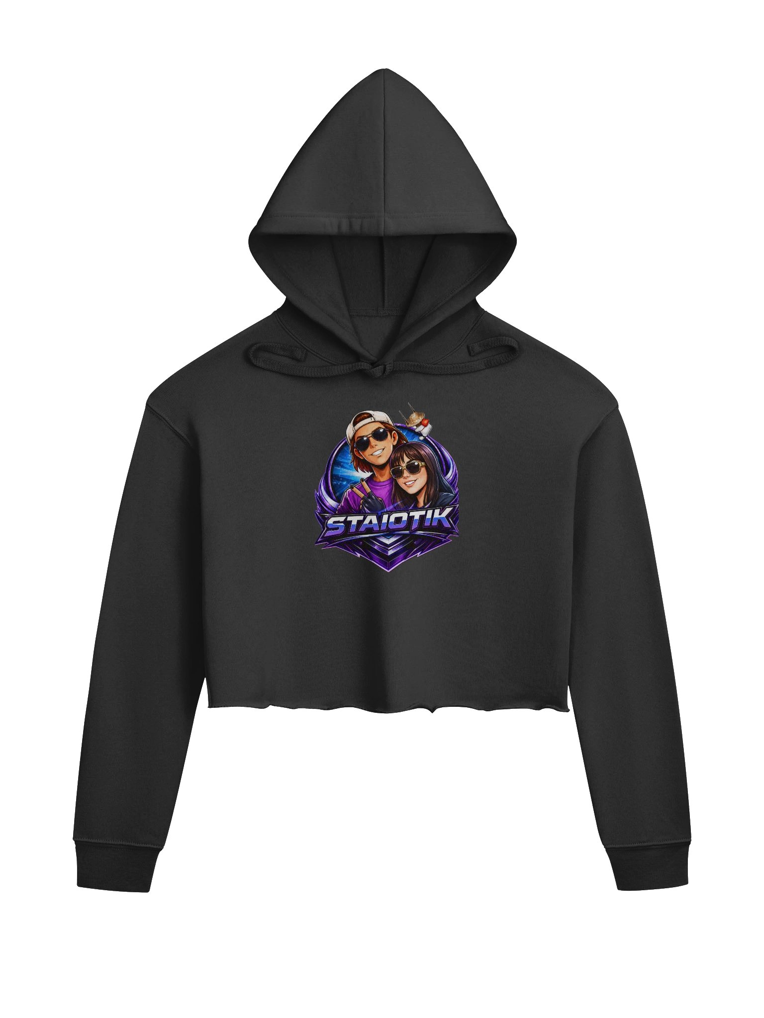 STAIOTIK Neon Crest Cropped Hoodie product image (1)