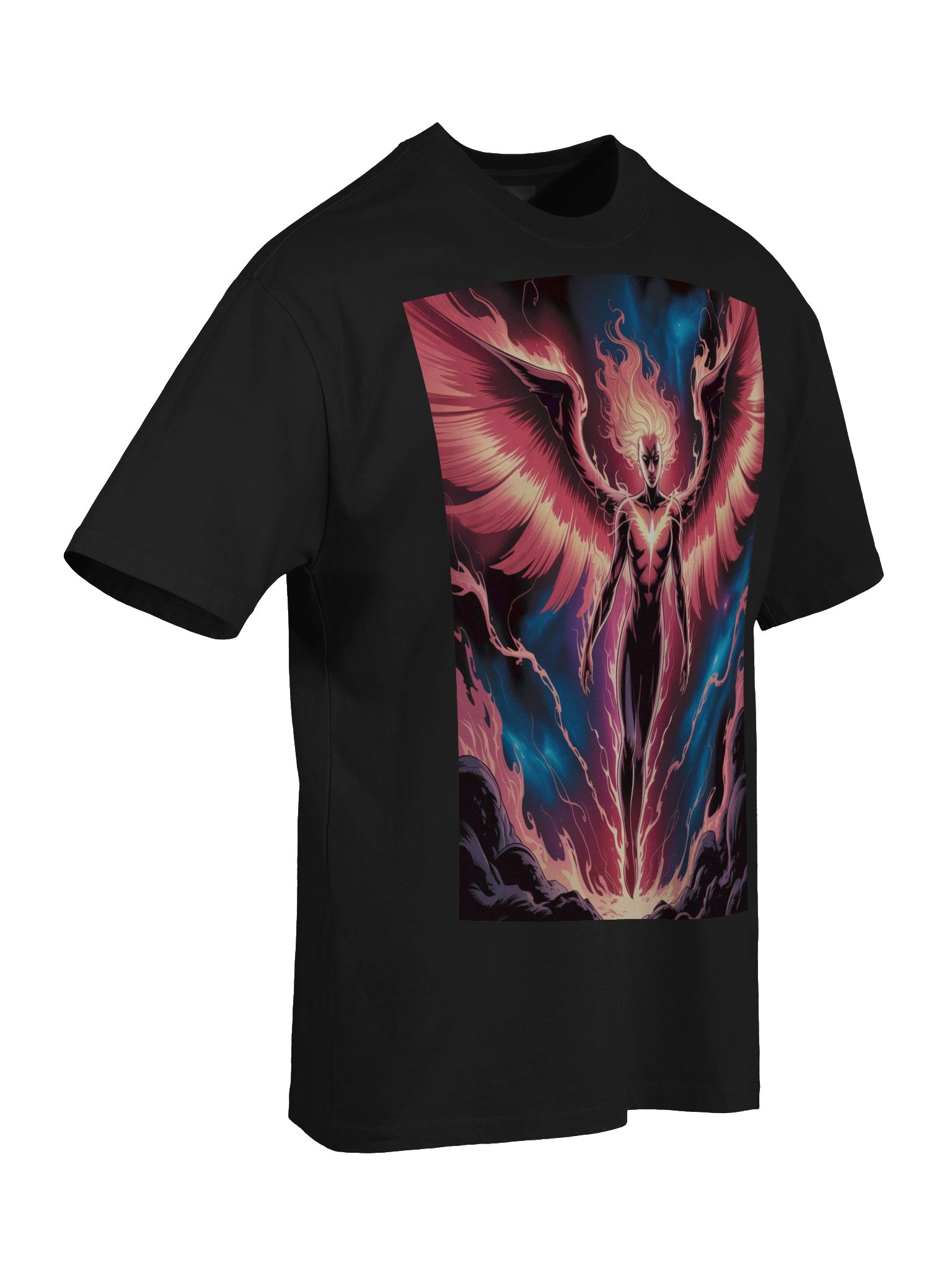 Dark Phoenix Stellar Blaze Oversized Faded T-Shirt – Inferno Wing Ascent product image (8)