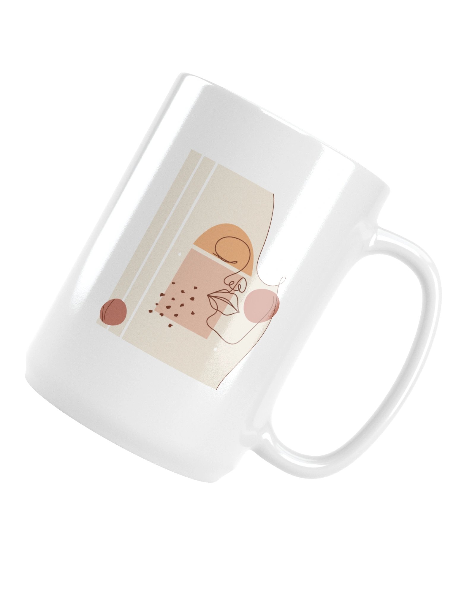 Minimalist Face Art White Glossy Mug product image (5)