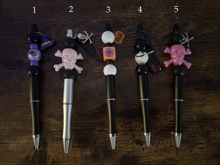 Handmade Halloween Beaded Pens – One of a Kind Spooky Designs product image (1)