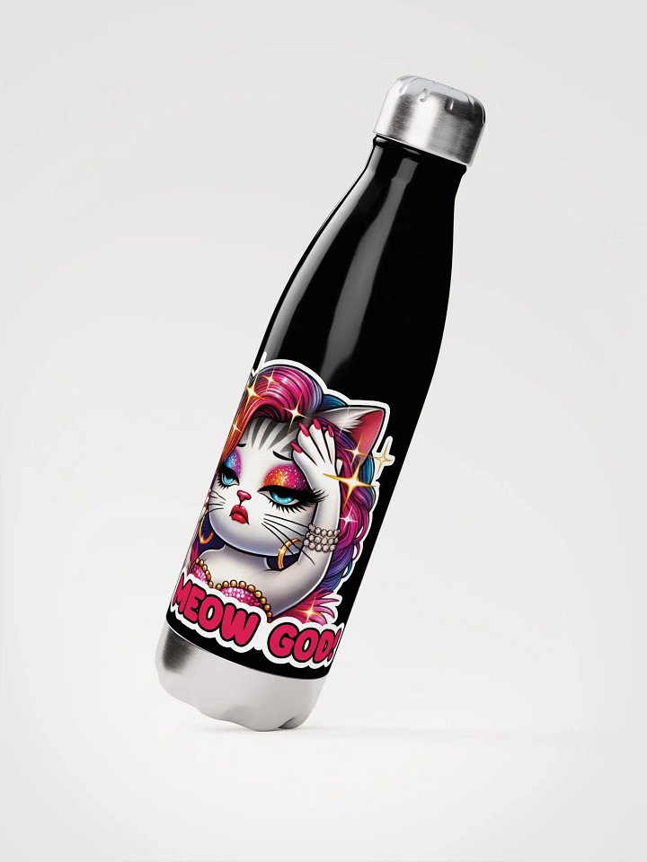 Oh Meow God! Stainless Steel Water Bottle product image (3)