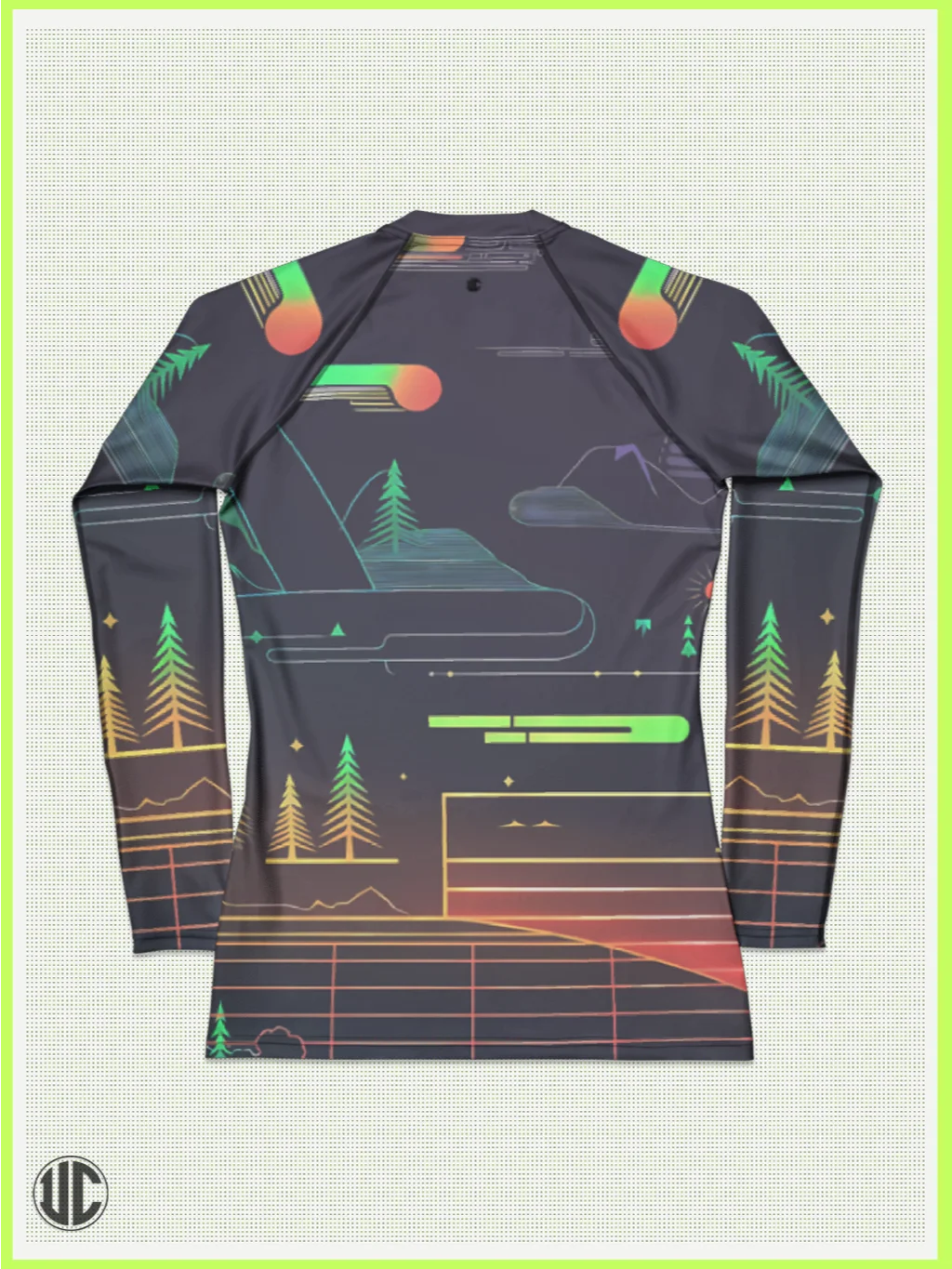 Neon Horizon – Women’s Rash Guard product image (5)