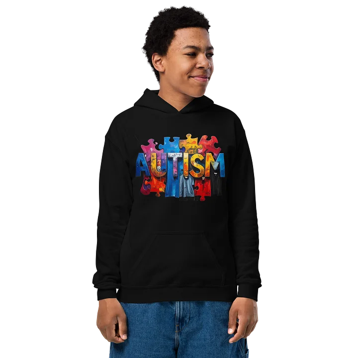 Autism youth hoodie product image (1)