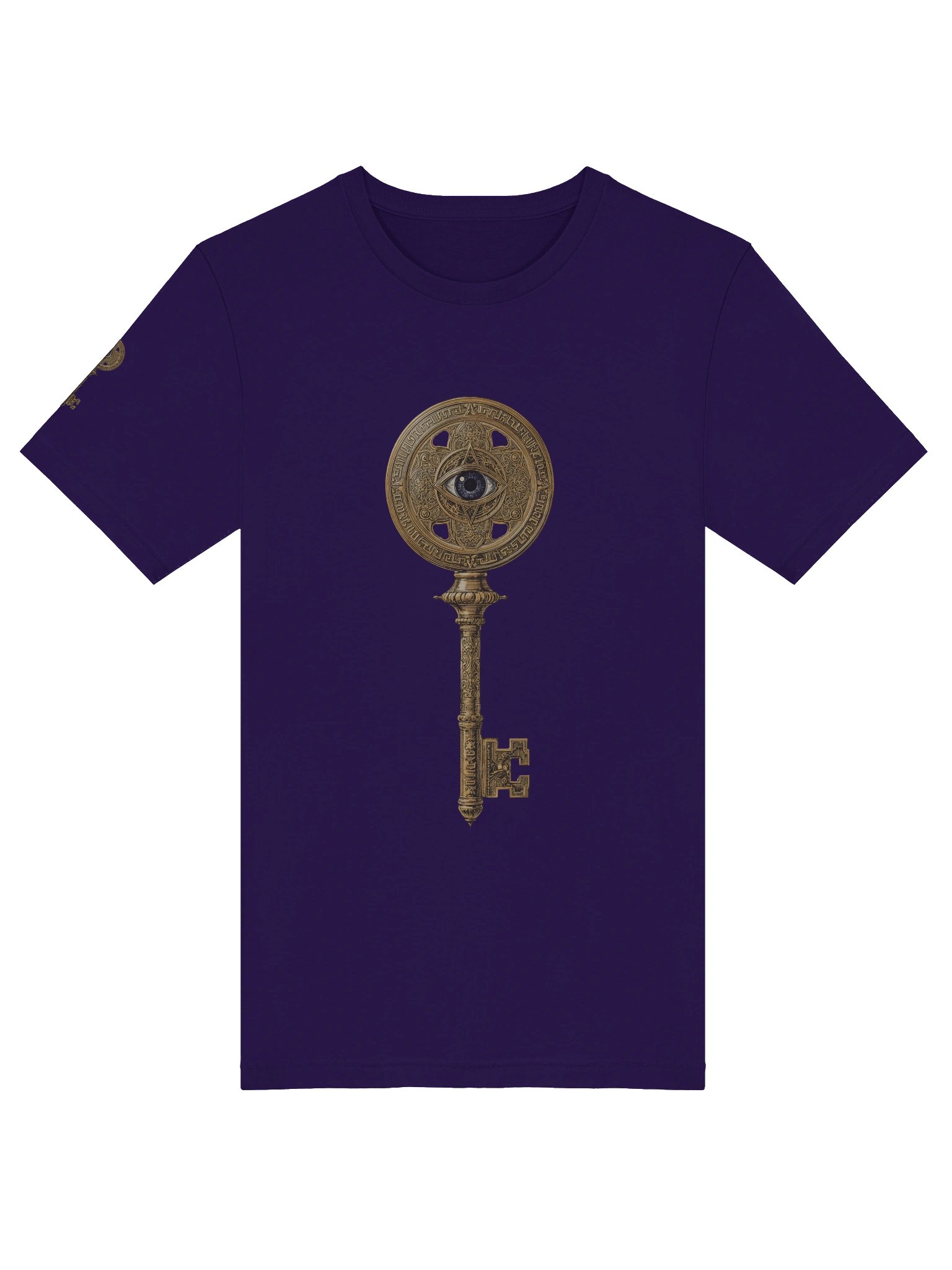 The Gatekeeper’s Key Classic T-Shirt – Front & Left Shoulder Print | Team Purple | Bella+Canvas 3001 product image (5)