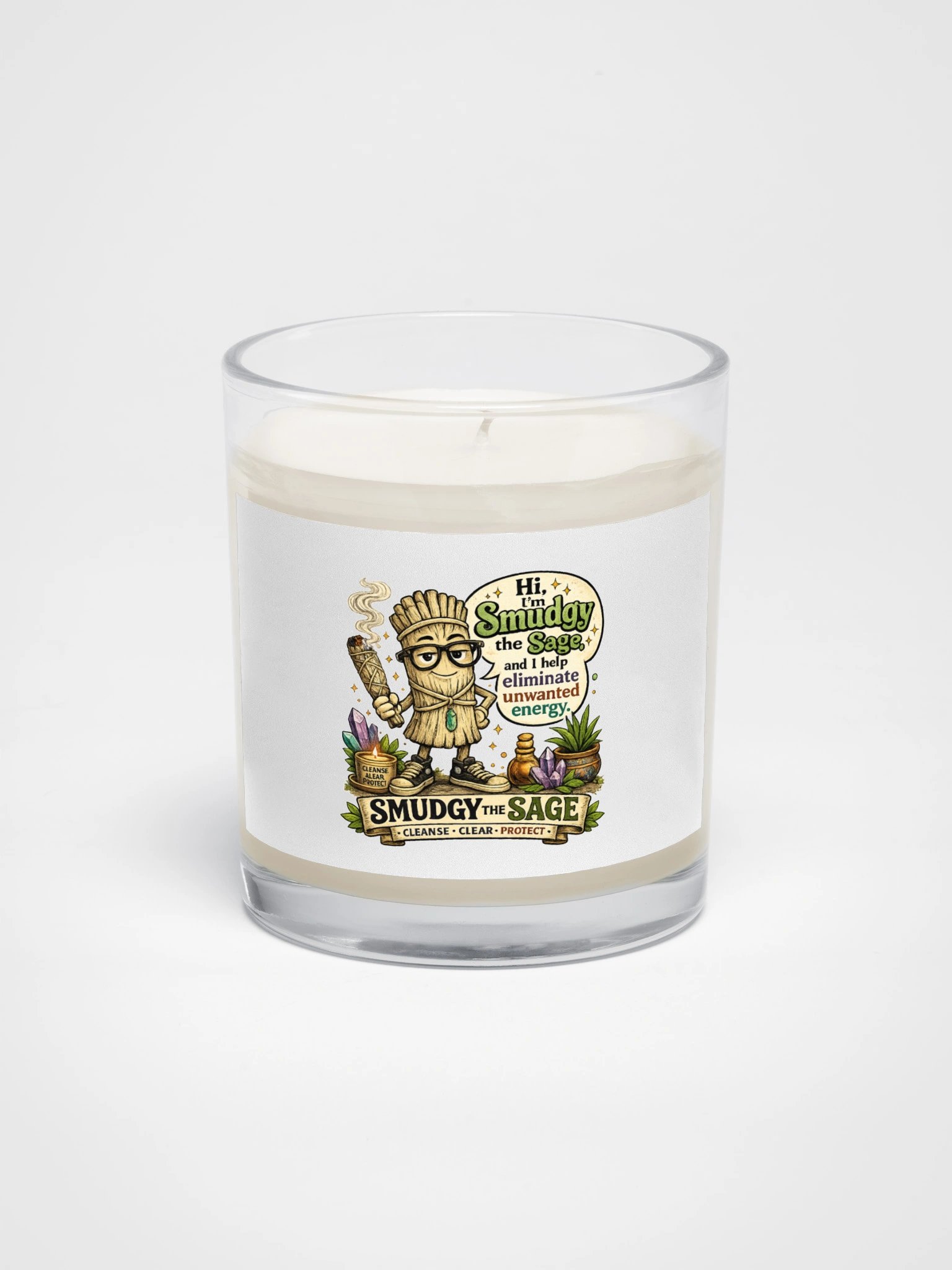 Hi, I'm Smudgy | Official Smudgy the Sage Soy Candle product image (1)