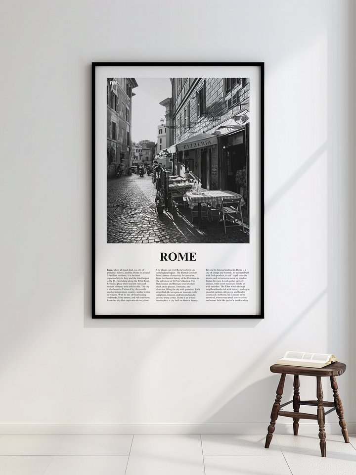 Rome 05 Newspaper Poster | Framed product image (2)
