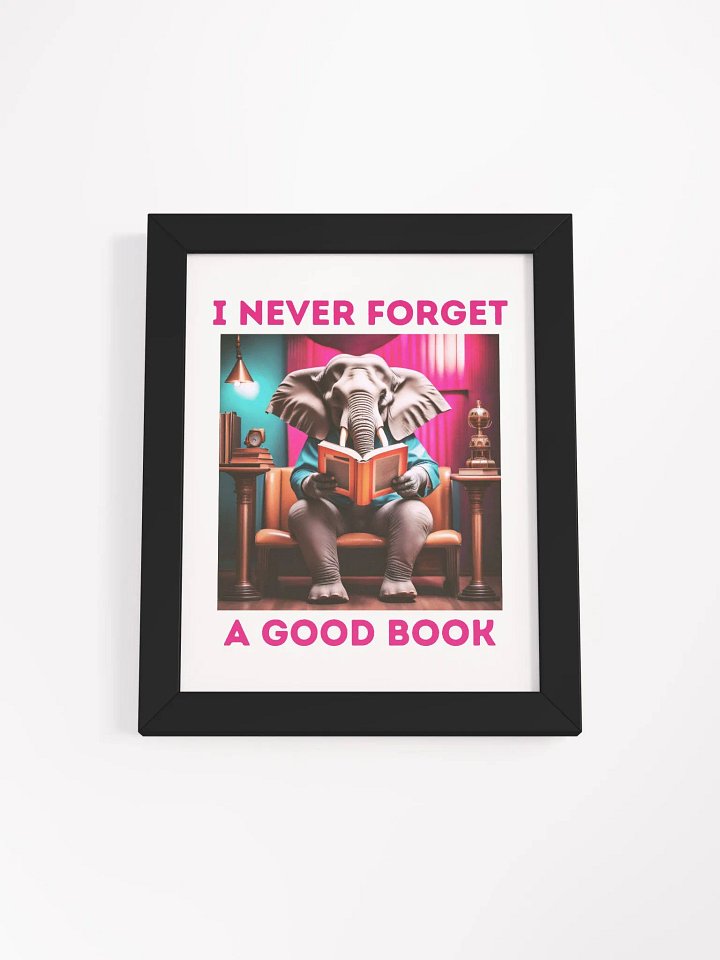 I Never Forget a Good Book - AI Elephant Framed Poster product image (17)