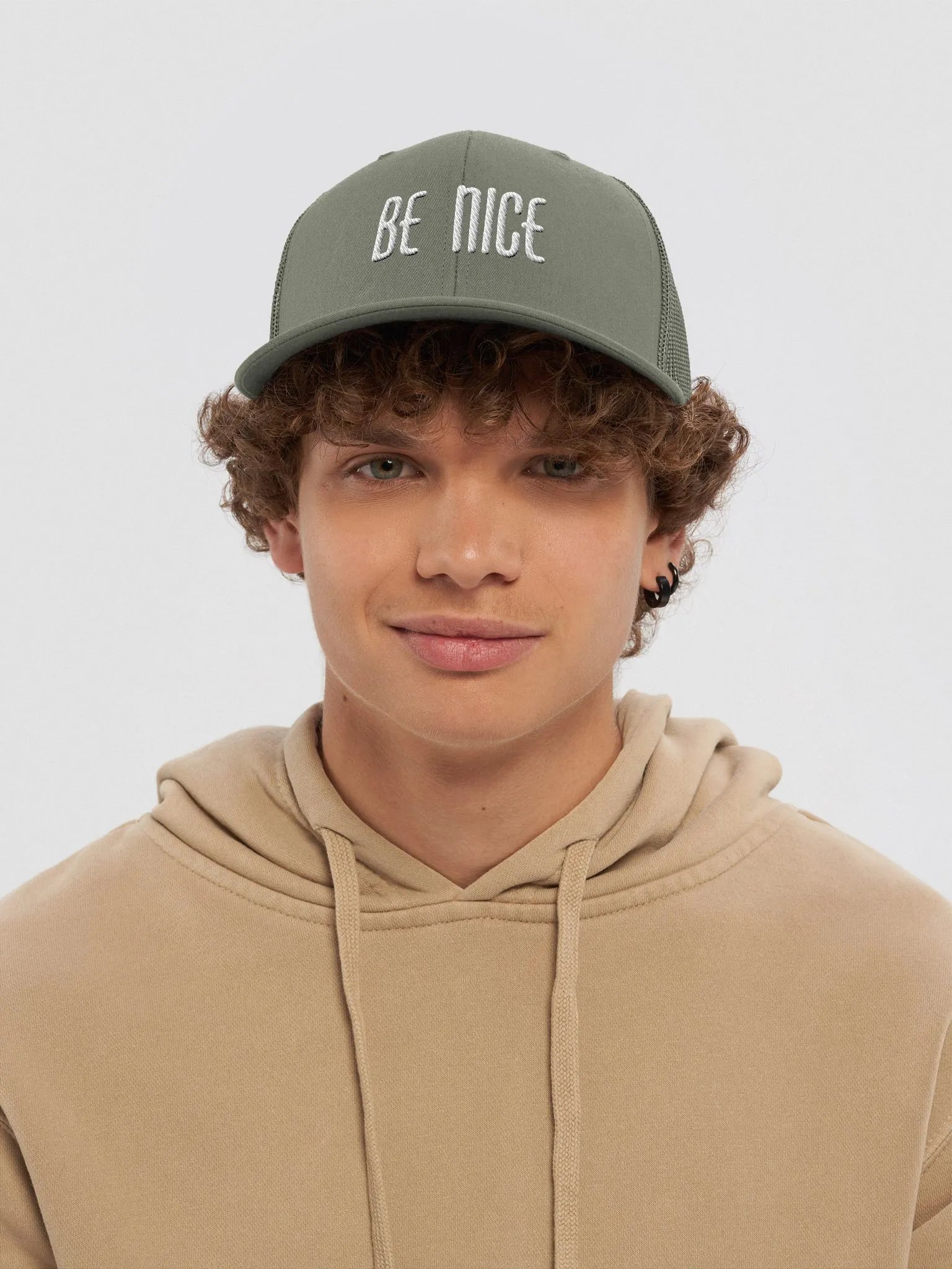 BE NICE Basics Embroidered Trucker Hat product image (4)