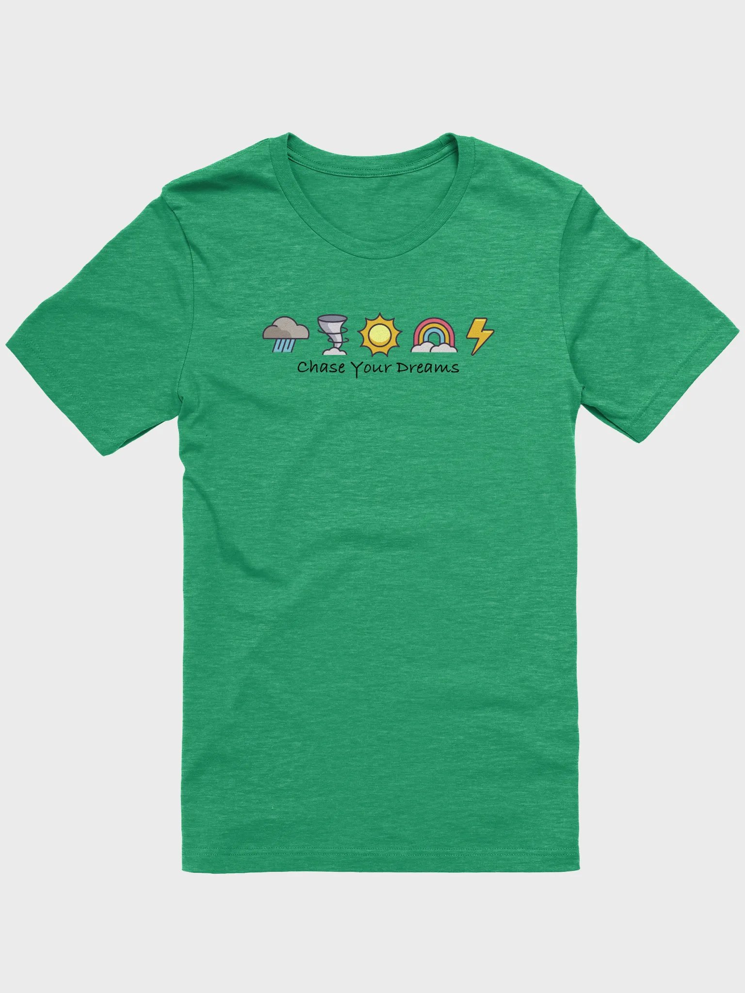 "Weather Emojis // Chase Your Dreams" - T-Shirt Dark Text Mode product image (3)
