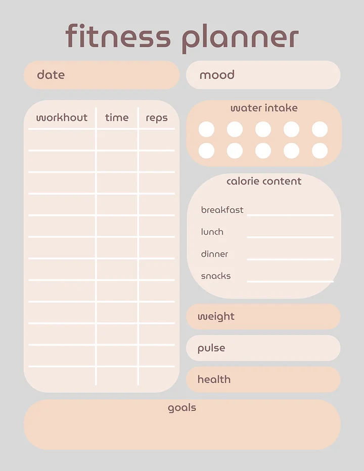 Fitness Planner product image (1)
