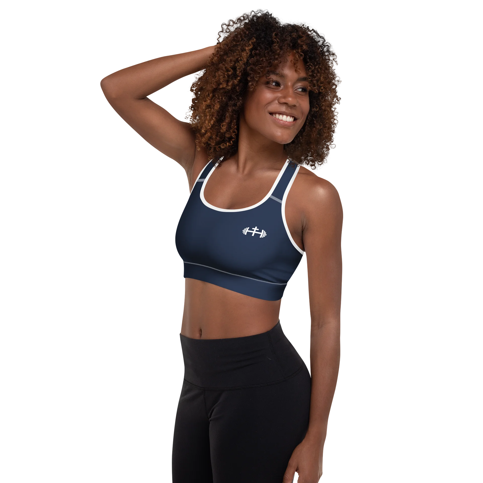 His House Womens Padded Sports Bra - Navy product image (5)