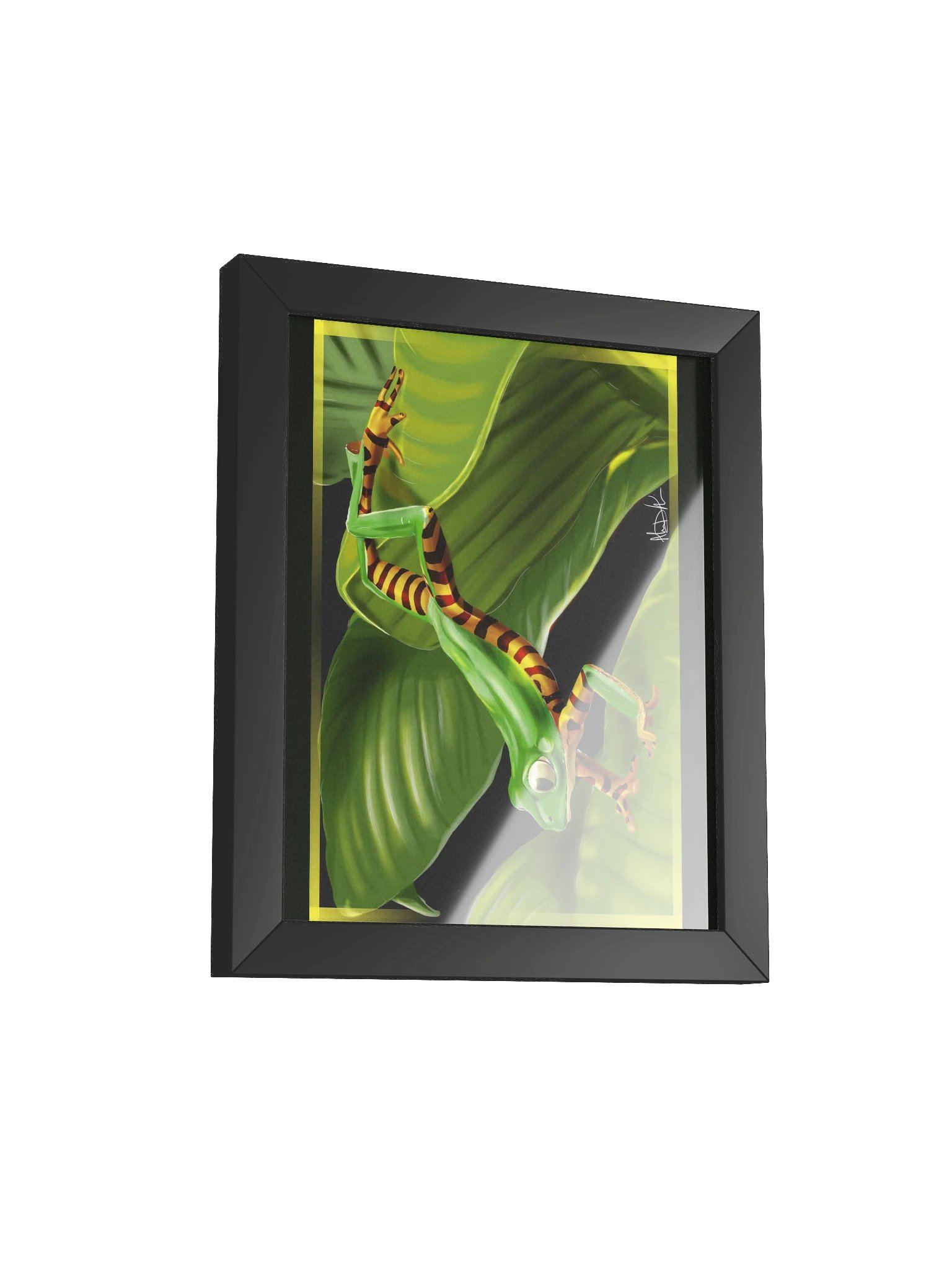 Vibrant Tree Frog Artwork Framed Poster product image (2)