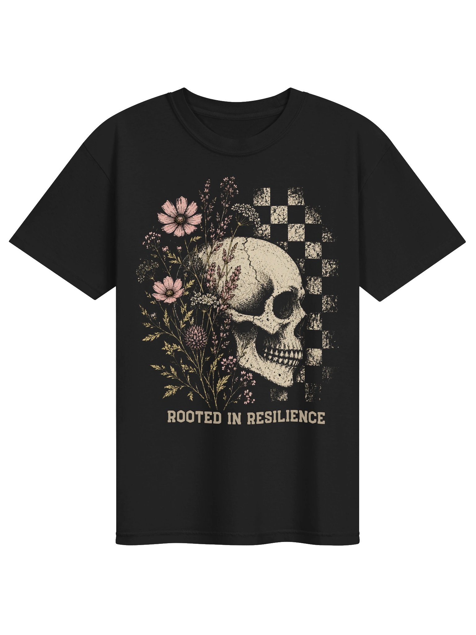 Rooted In Resilience | Floral Skull Comfort Colors T-Shirt product image (7)