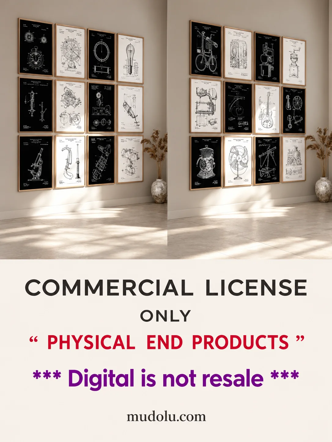 Commercial License: 7500 Patent Blueprint Poster Designs product image (2)