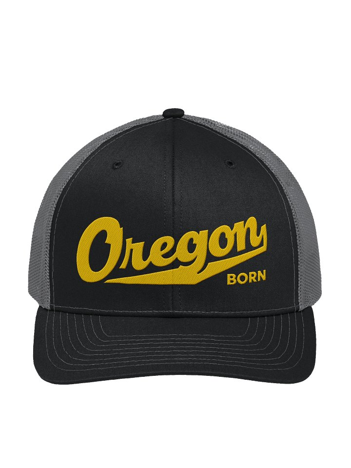 Oregon Born Embroidered Trucker Hat | Premium Mesh Snapback product image (2)