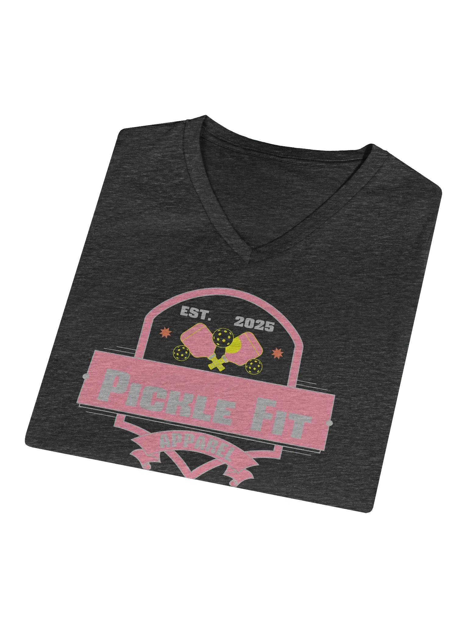 Pickle Fit Pink Logo Women's V-Neck Tee product image (10)