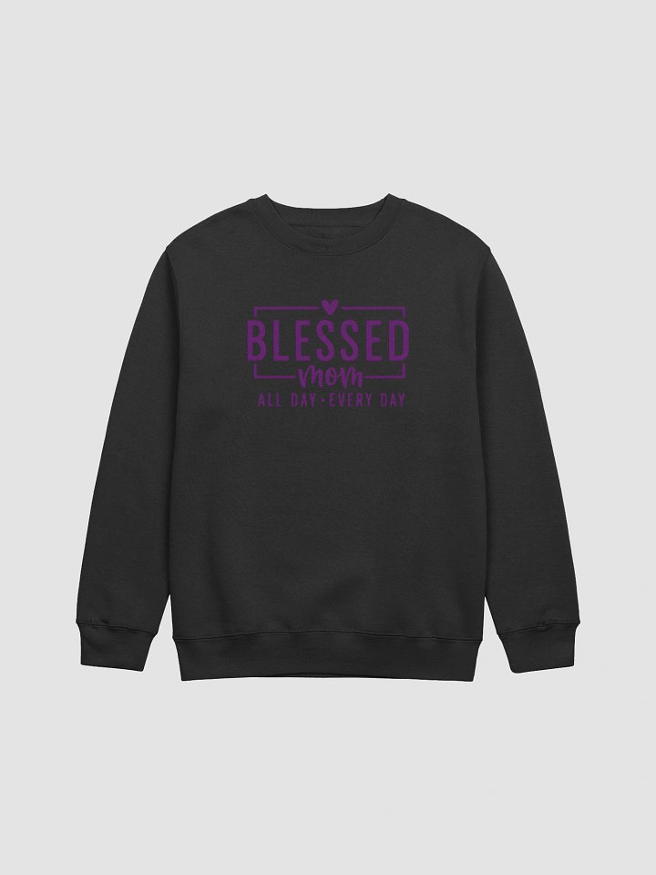 Blessed Mom Sweatshirt | Comfy Heart Script Design for Everyday Moms product image (1)