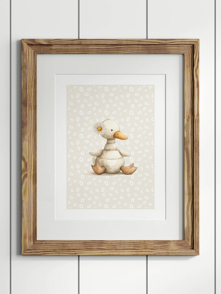 Boho Daisy and Goose Nursery Print product image (1)
