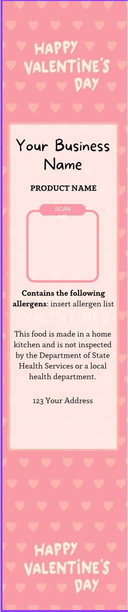 Soft Pink Valentine's Mini Cake Label Templates product image (1)