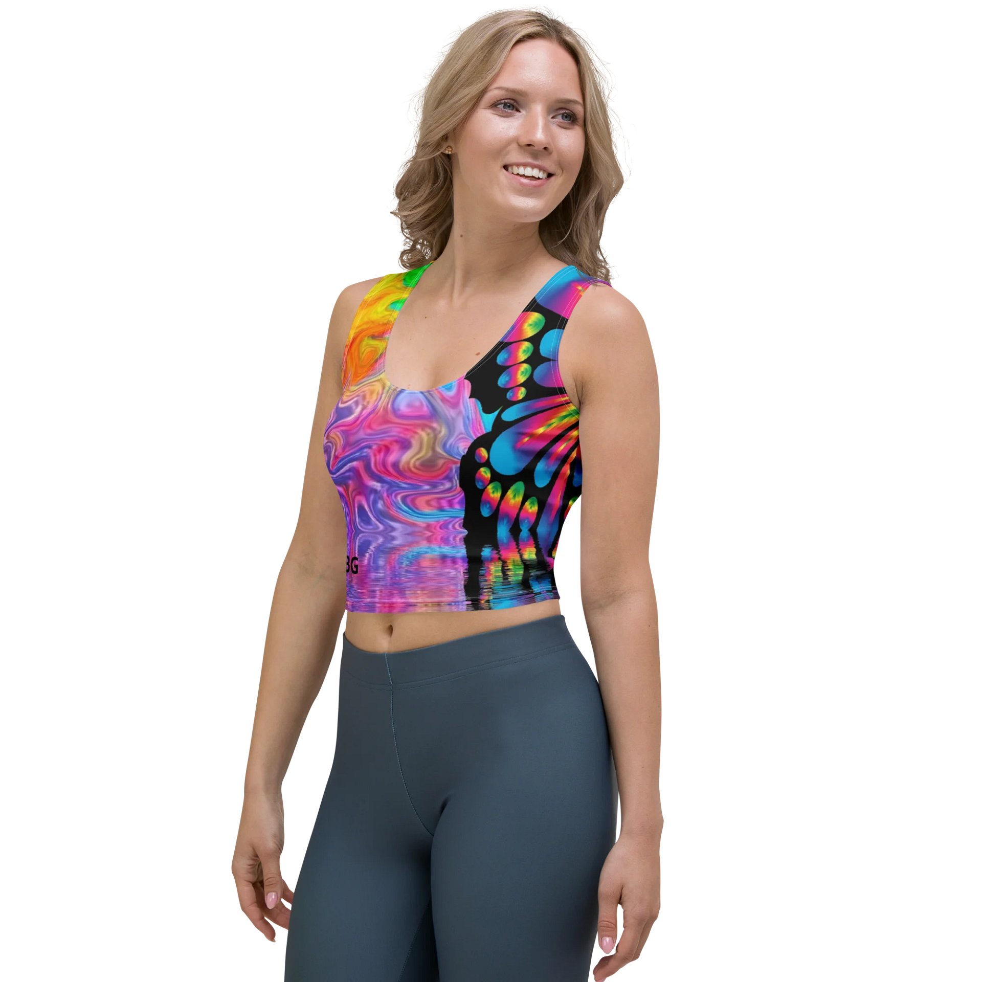 'Butterflies' All-Over Crop Top product image (3)