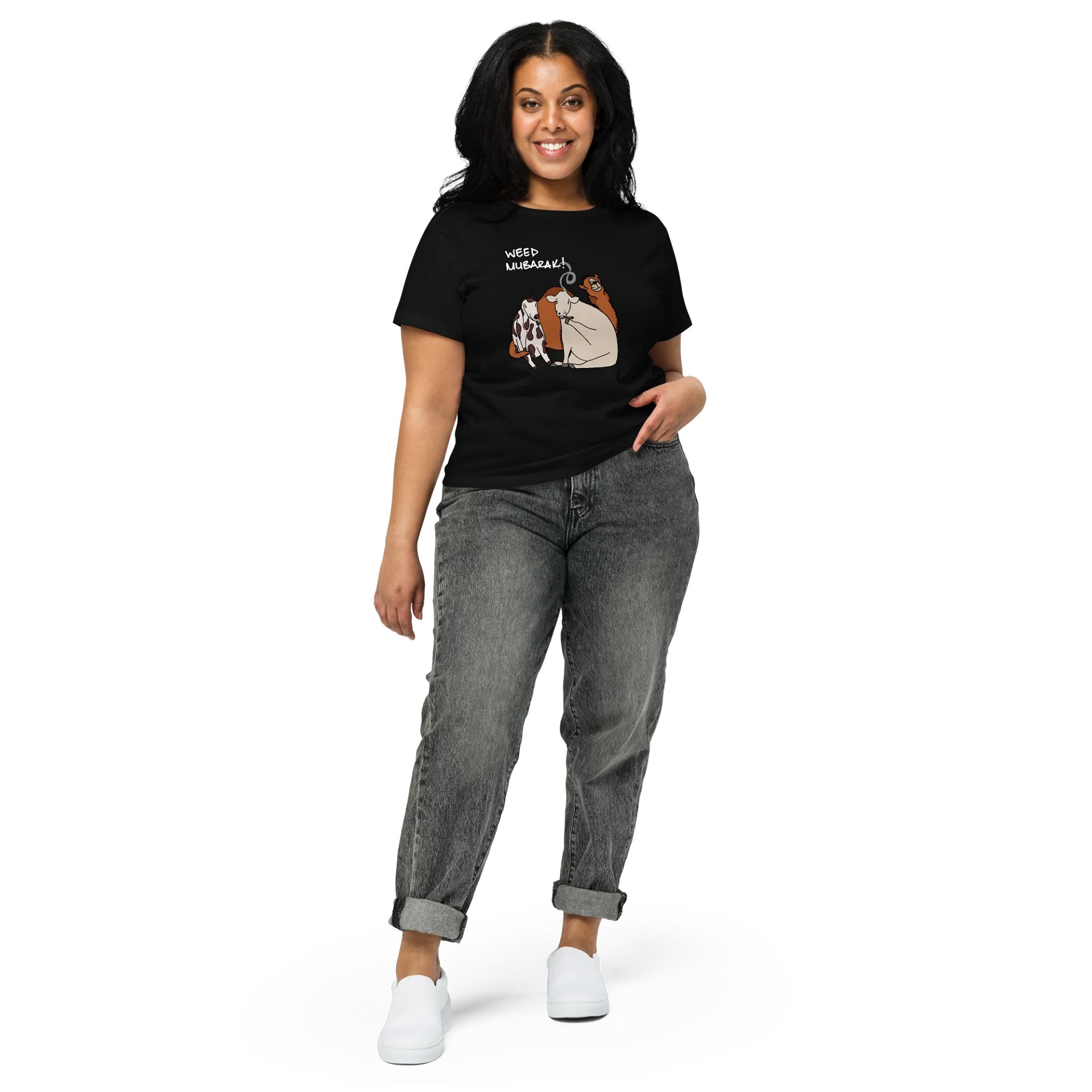 Weed Mubarak High-Waisted T-Shirt product image (3)