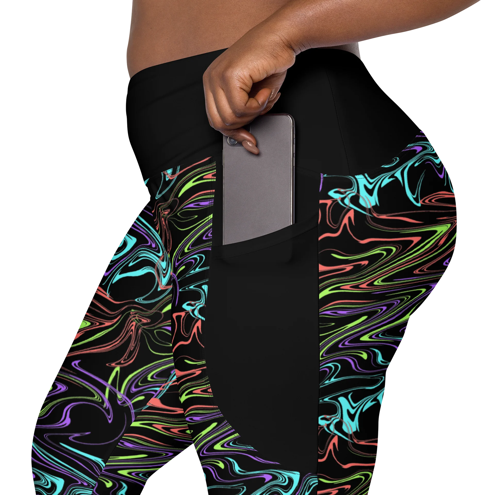 Colorful Crossover Pocket Leggings product image (7)