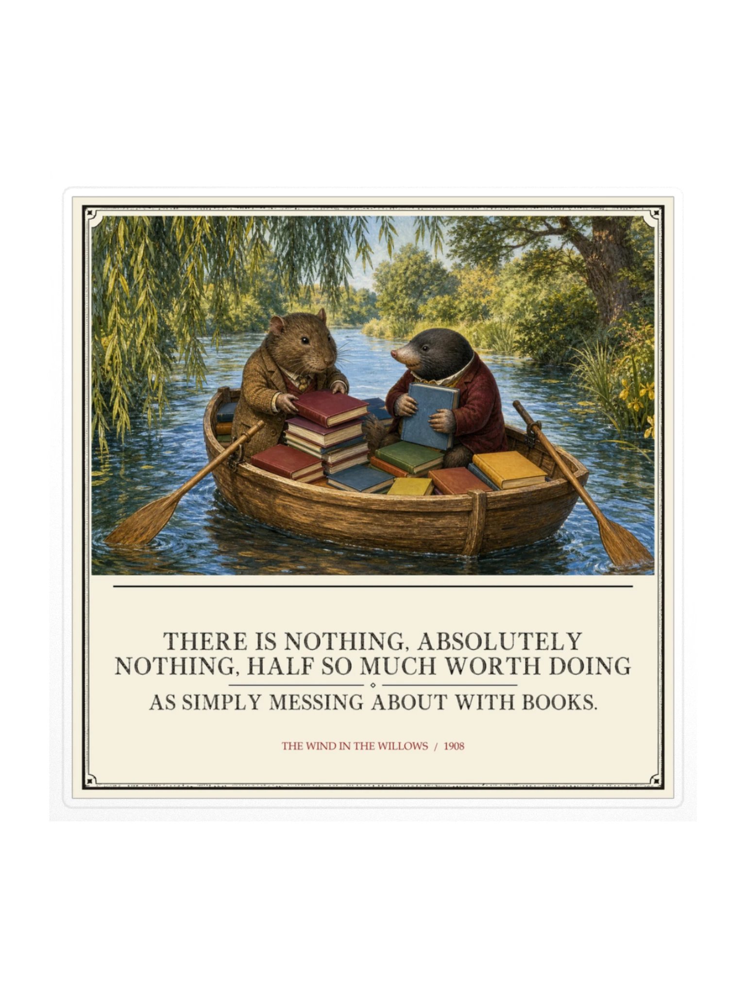 There Nothing Absolutely Nothing Half So Much -- The Wind in the Willows Sticker product image (1)