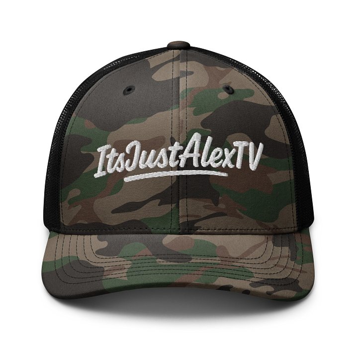 ItsJustAlexTV Camo Mesh Back Trucker Hat product image (1)