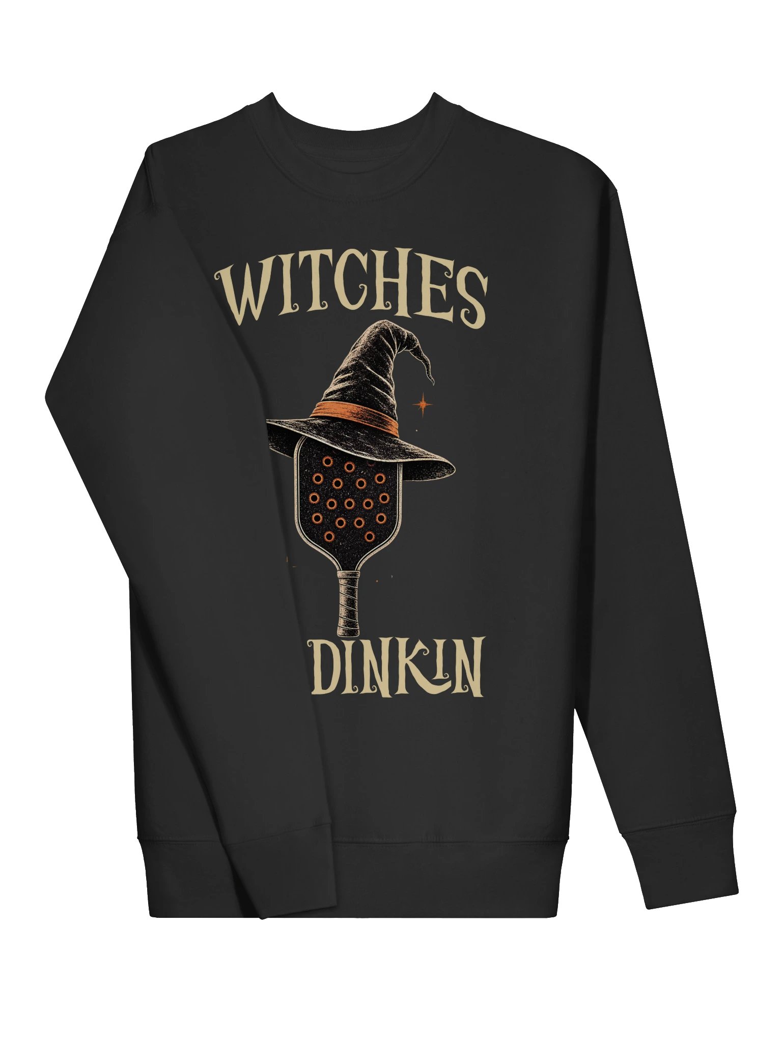 Witches Be Dinkin Halloween Pickleball Sweatshirt | Witch Hat Crewneck product image (7)