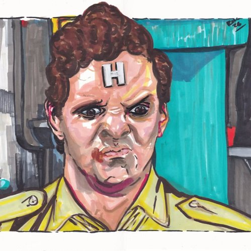 Its Chris Barrie and Arnold Rimmer (series 2 Red Dwarf) 
My single favorite art in recent months

#reddwarf #rimmer #portrait...
