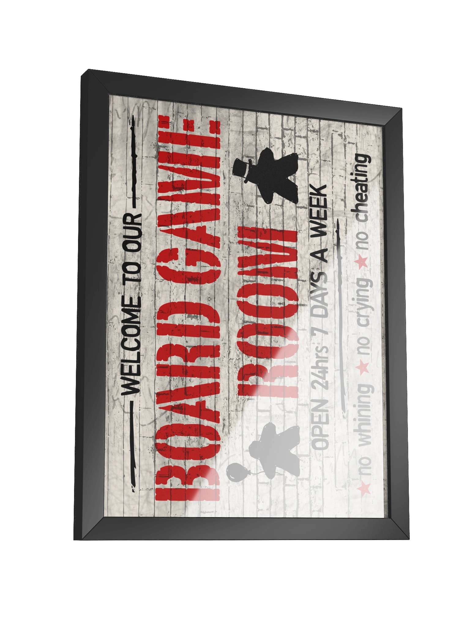 Brick Wall Graffiti Board Game Room Wall Sign - FRAMED product image (11)