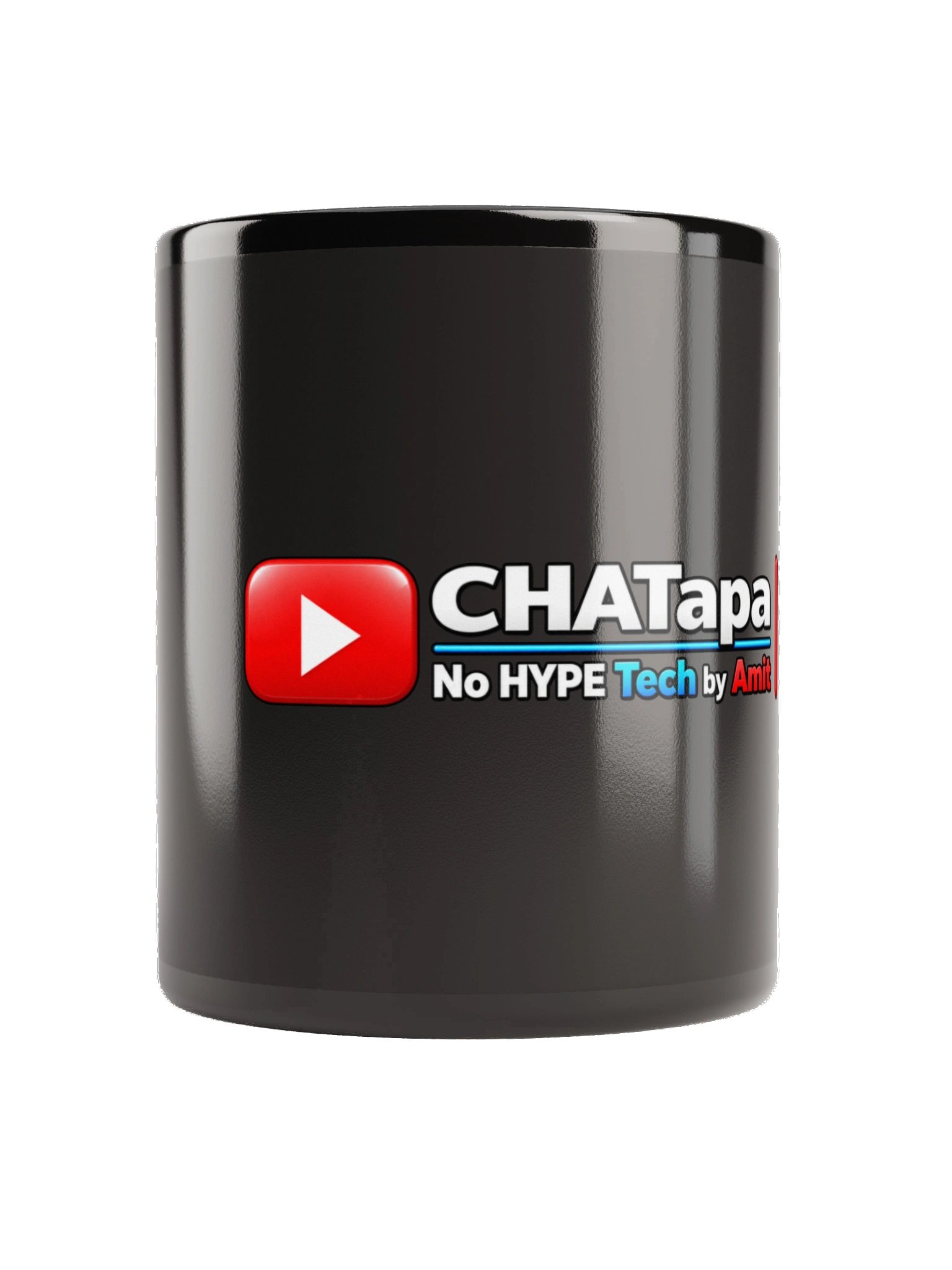 CHATapa No Hype Tech – Classic Black Mug product image (3)