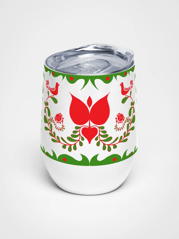 Hungarian Folk Art Wine Tumbler product image (1)