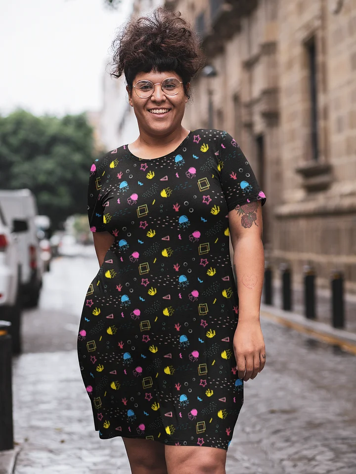 Shifty Seas dark pattern t-shirt dress product image (1)