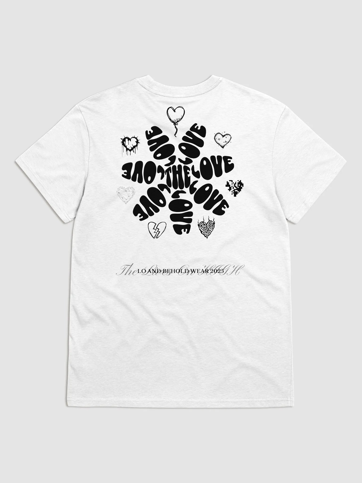 Lord On HIGH | THE LOVE - FLOWER | UNISEX Tee | Black product image (2)