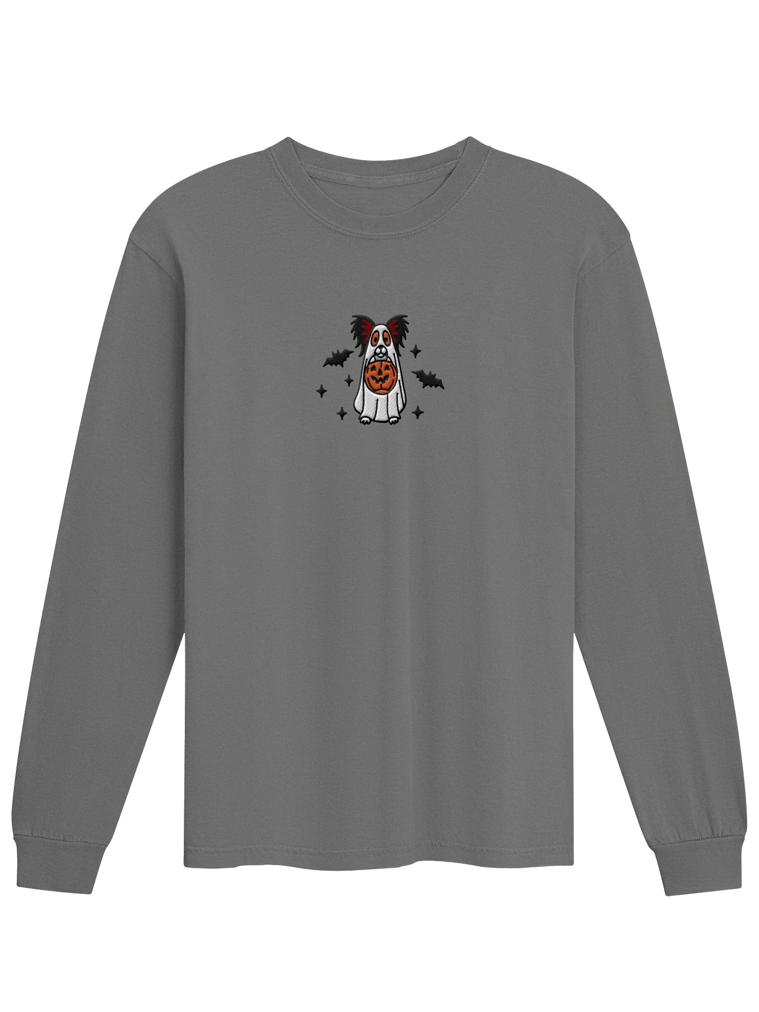 Halloween Papillon(Tricolor) Embroidered Long-Sleeve T-Shirt product image (9)
