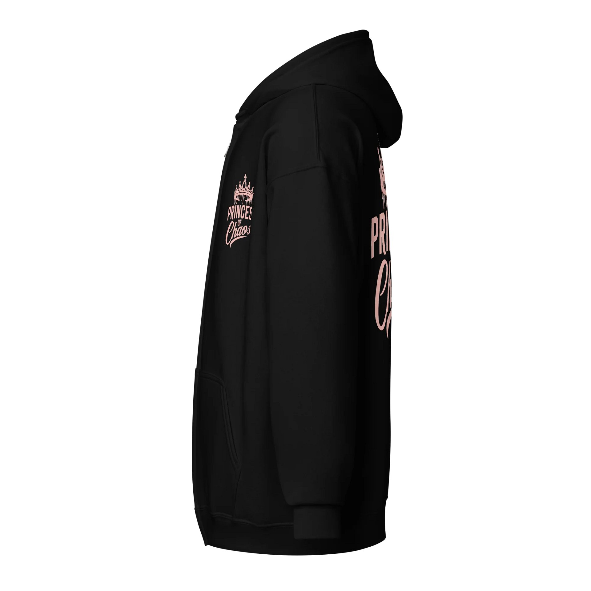 Princess of Chaos Tiara Zip Hoodie - Pink Text product image (3)