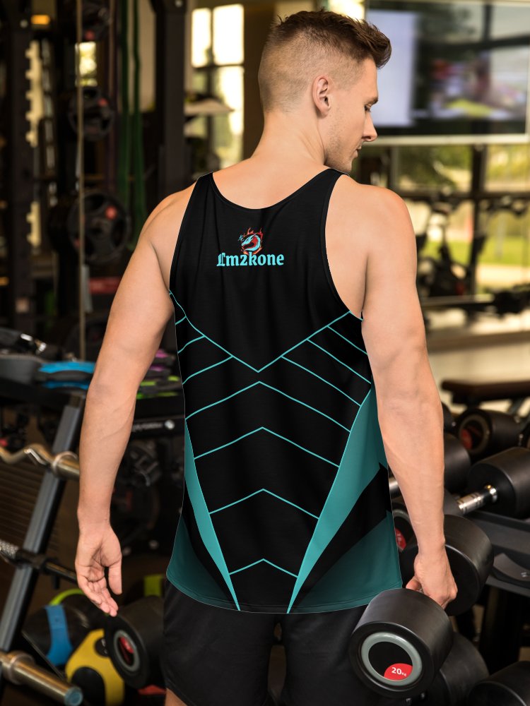 LM2Kone cyan - Customizable Tank Top - 5% elastane product image (2)