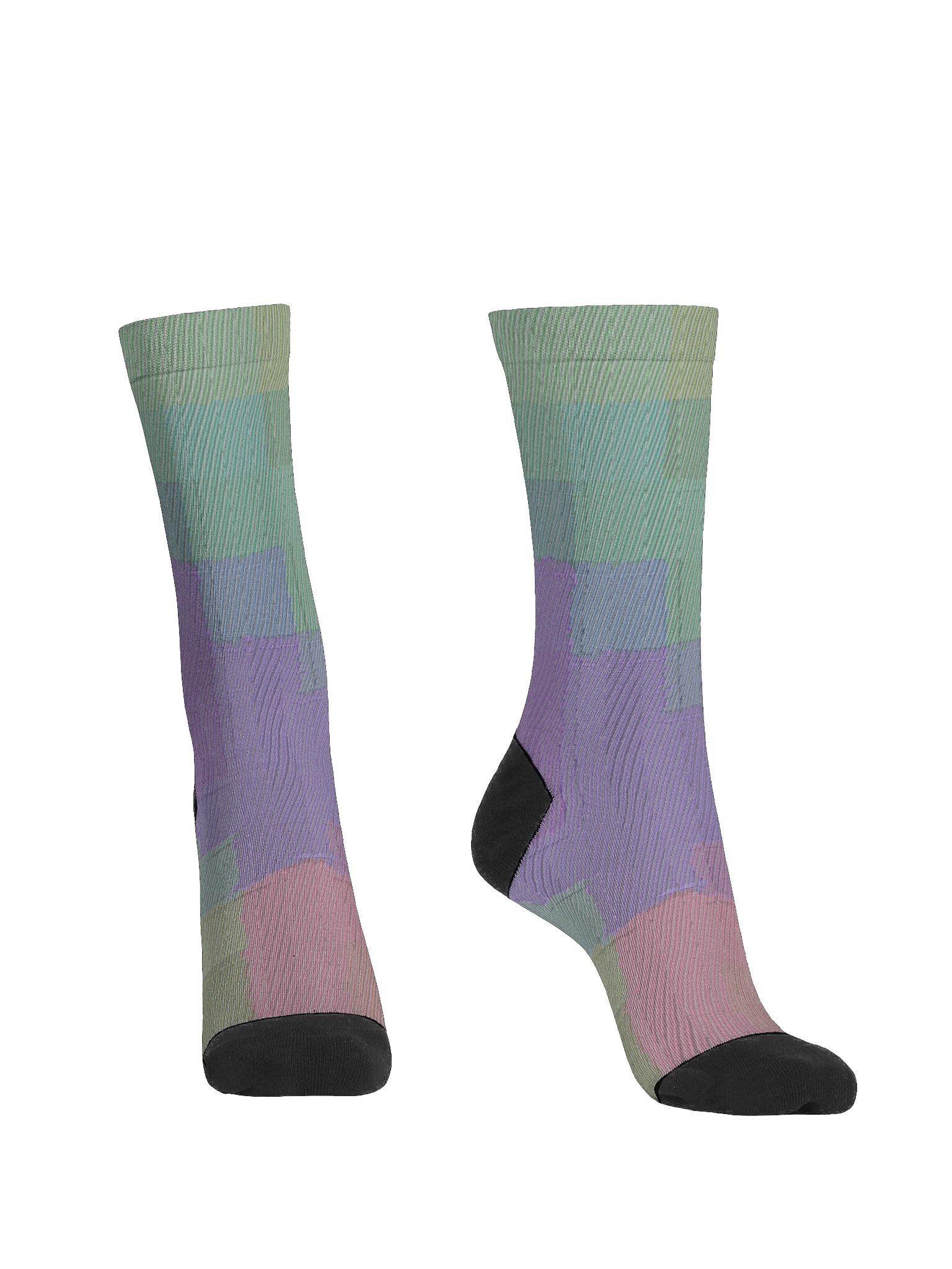 Lavender Sage Plaid EcoArt Crew: Premium Sustainable Socks product image (2)