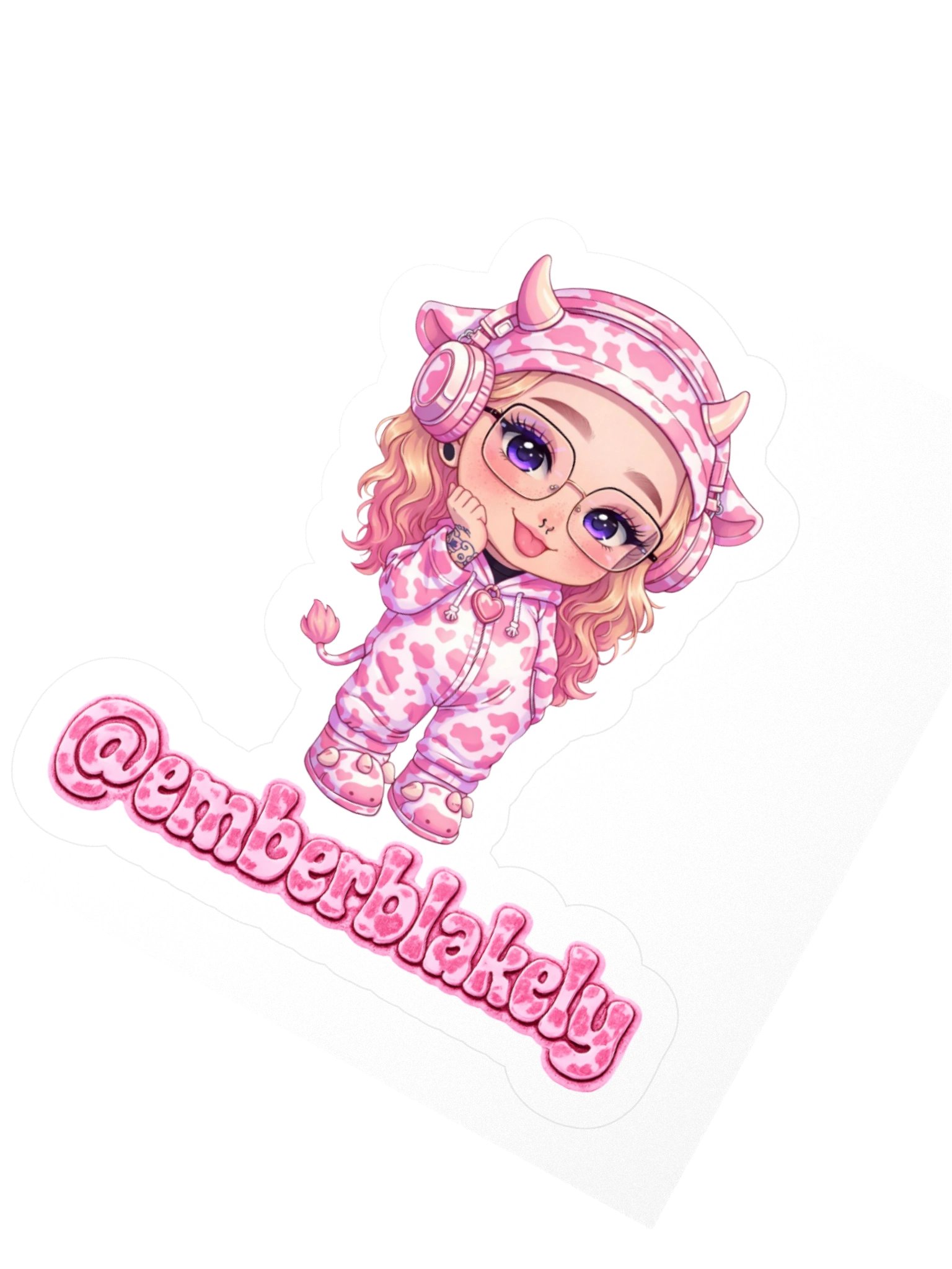 Chibi Cow-Print Sticker Fun product image (4)