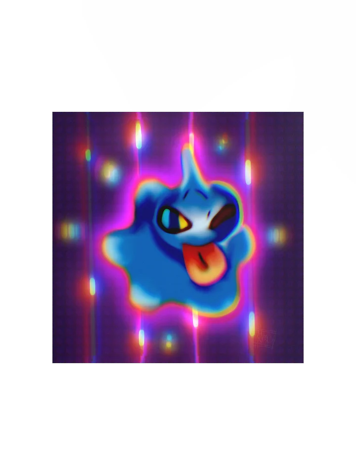 Neon Ghost Playful Matte Poster product image (1)