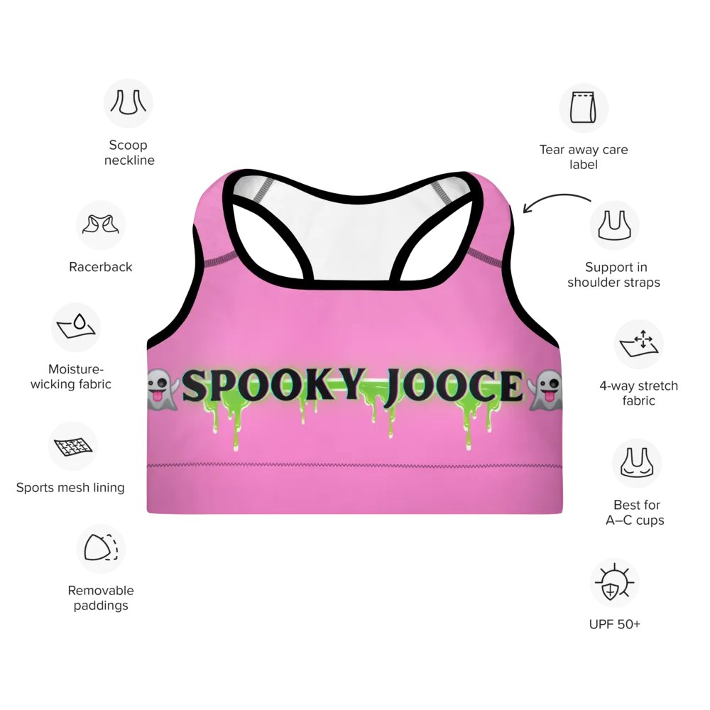 SPOOKY JOOCE Padded Sports Bra - Light Pink product image (9)