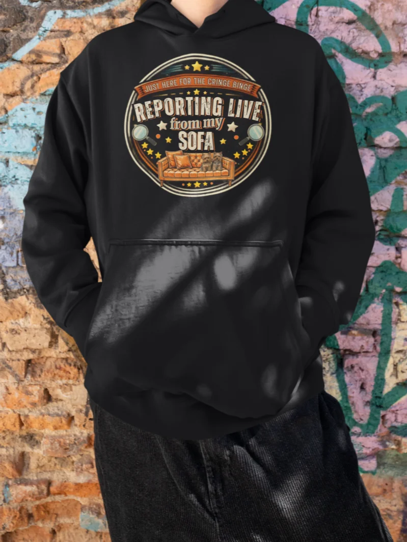 Premium Oversized Hoodie Just Here for the Cringe Binge product image (82)
