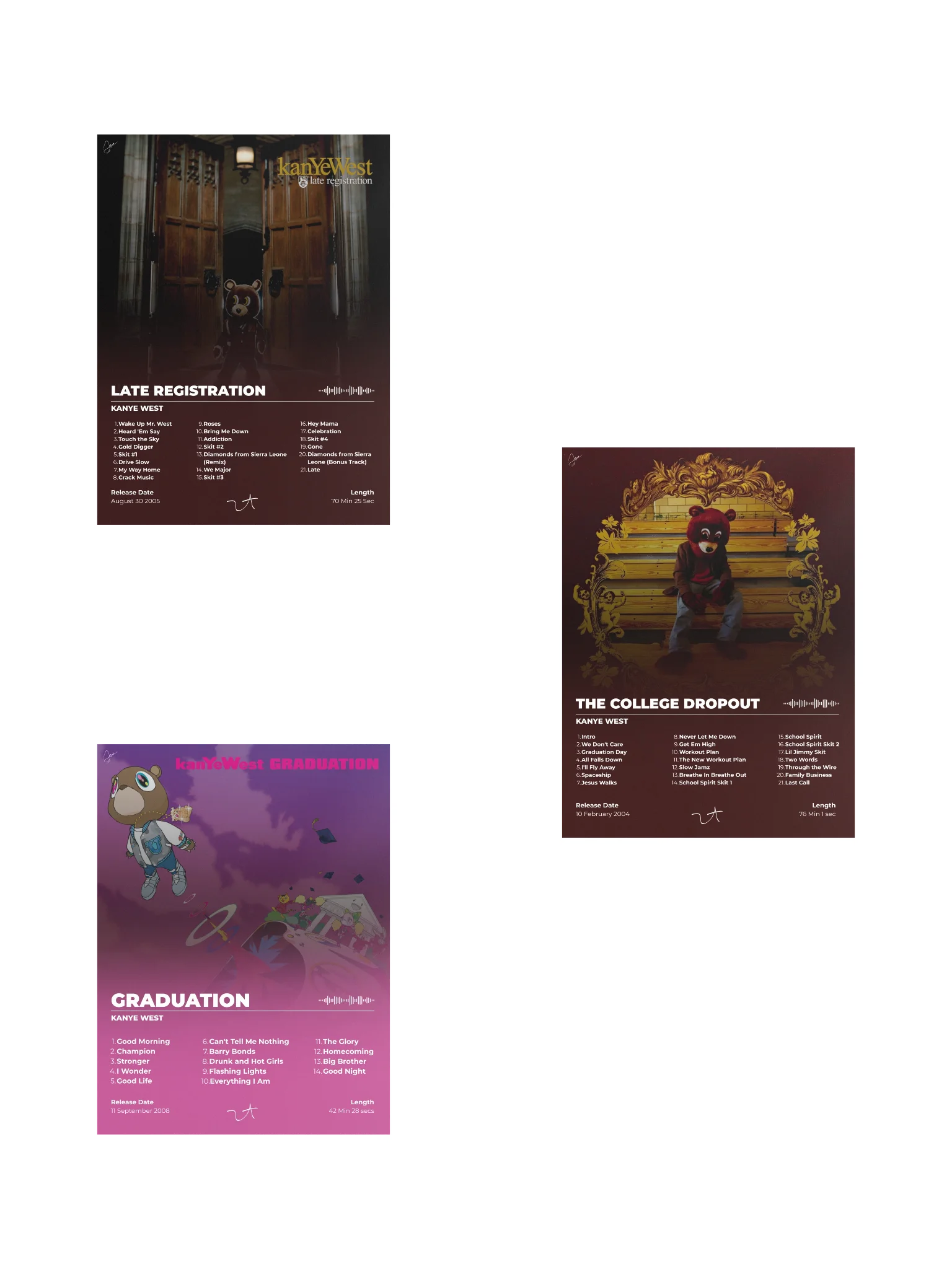  Kanye West College Trilogy Set product image (1)