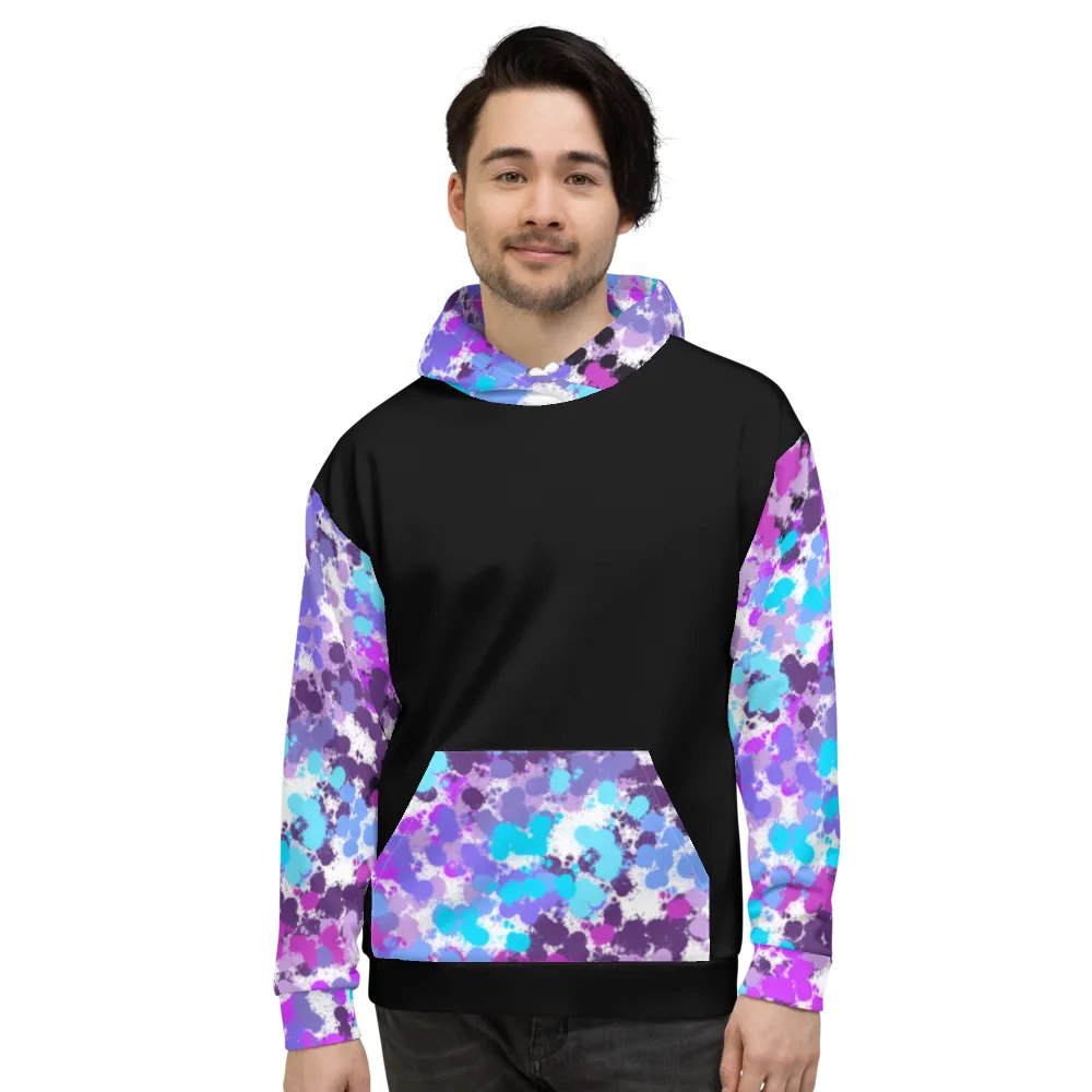Purple And Black Splotch Hoodie product image (3)