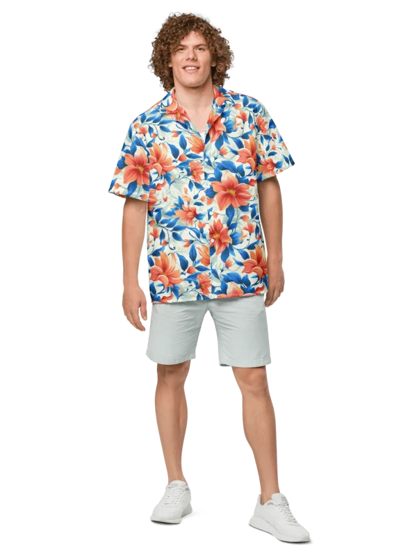 Coral Bloom Hawaiian Shirt product image (6)